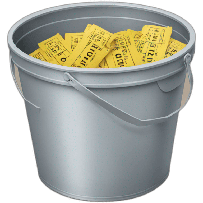 bucket of tickets emoji