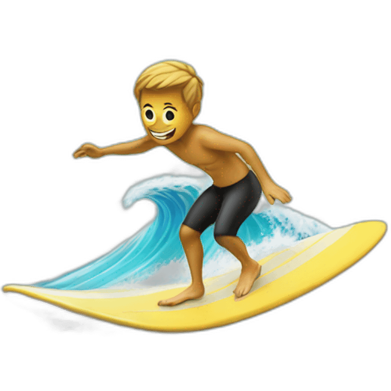 surfing on it emoji