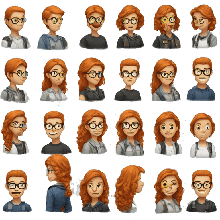 rousse geek de 17 ans qui lève le doigt  emoji