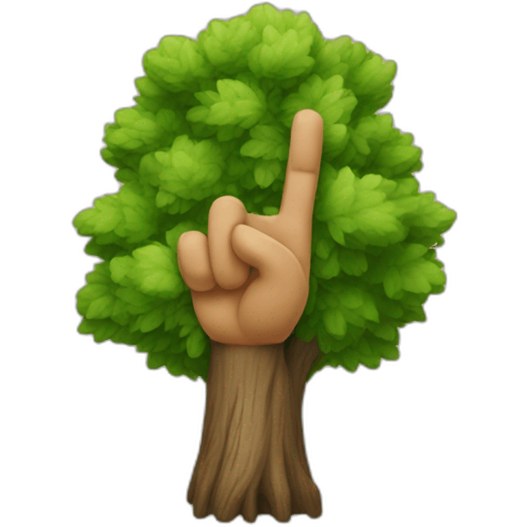 Tree Finger Peace emoji