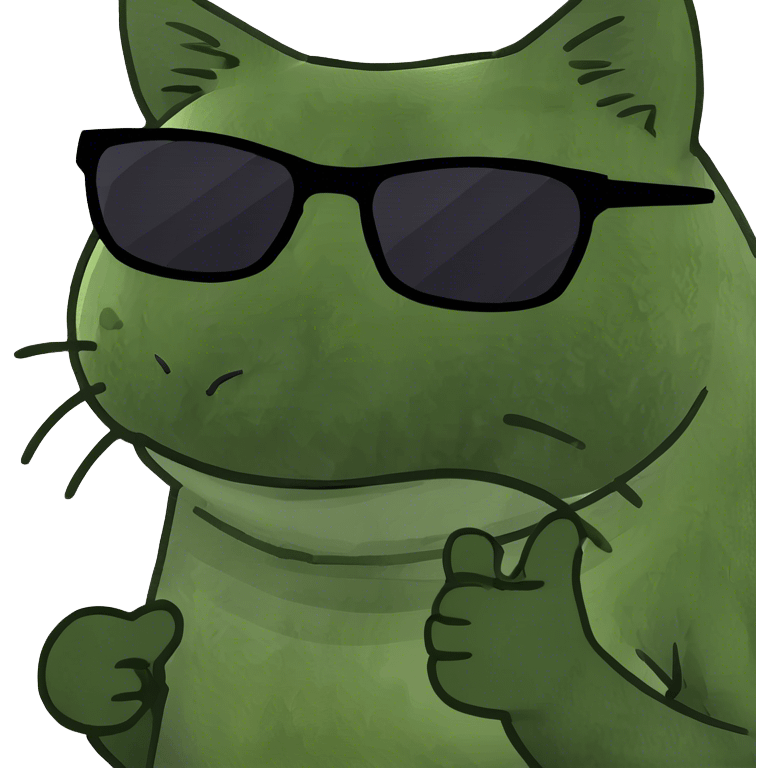 Cat with sunglasses emoji