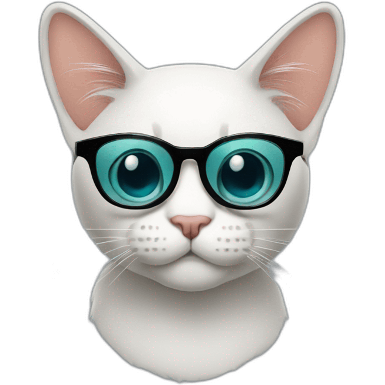 Gato con lentes emoji