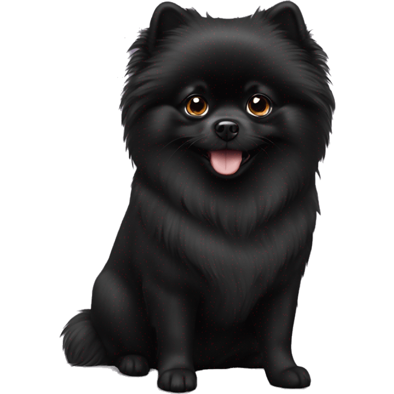 Black pomeranian emoji