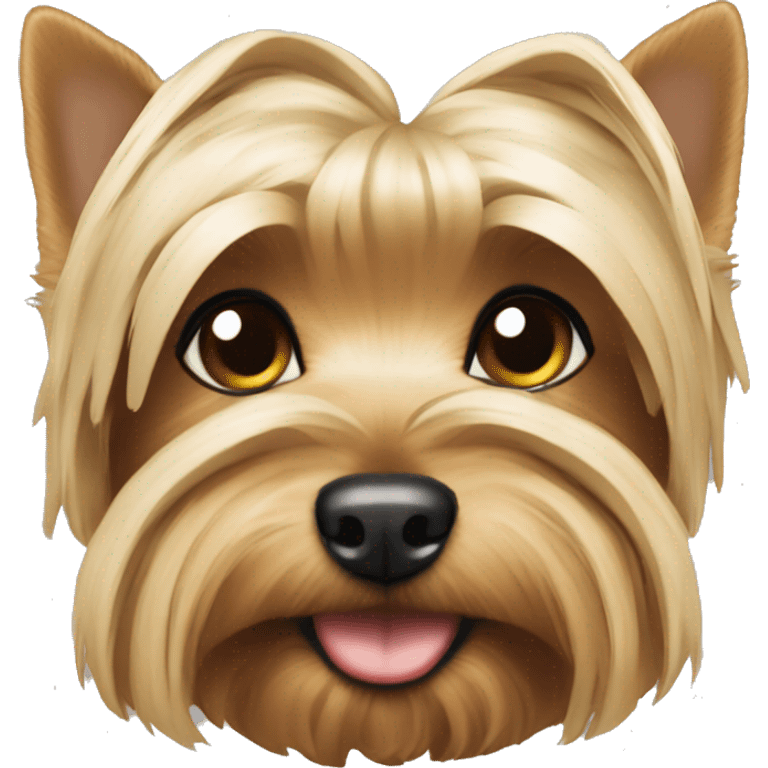 Yorkie with blonde hair emoji