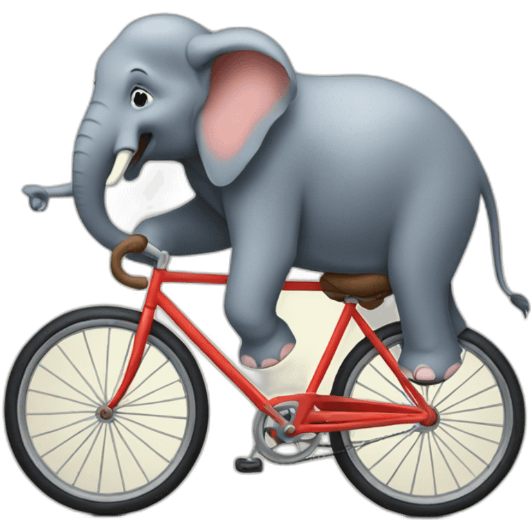 Elephant driving bike emoji