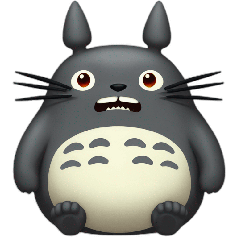 Angry dark Totoro emoji