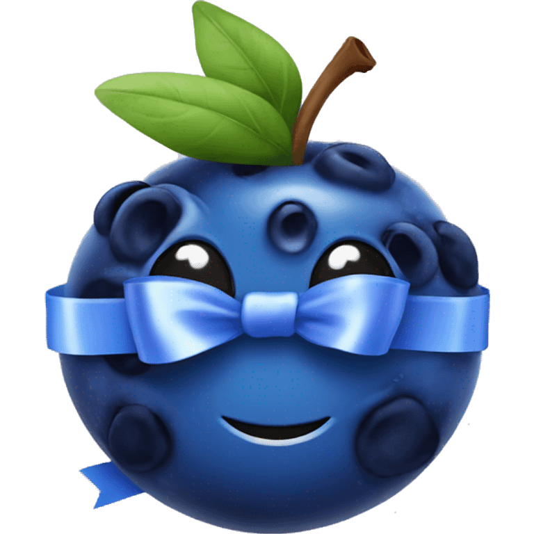 Blueberry with ribbon emoji