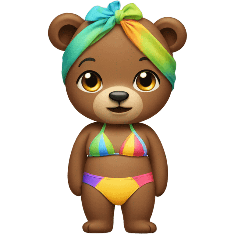 Bear with bikini emoji