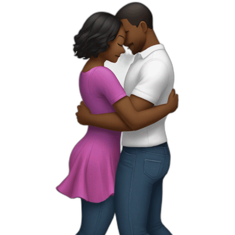 Couple dancing kizomba hug emoji