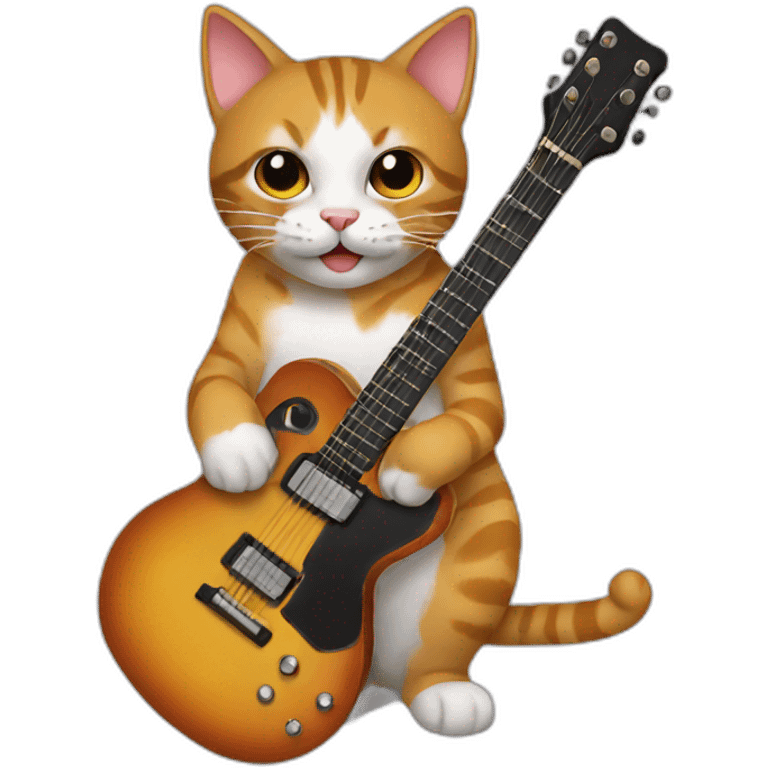 Cat with guitar emoji