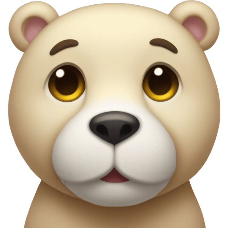 Une peluche moonie ourson emoji