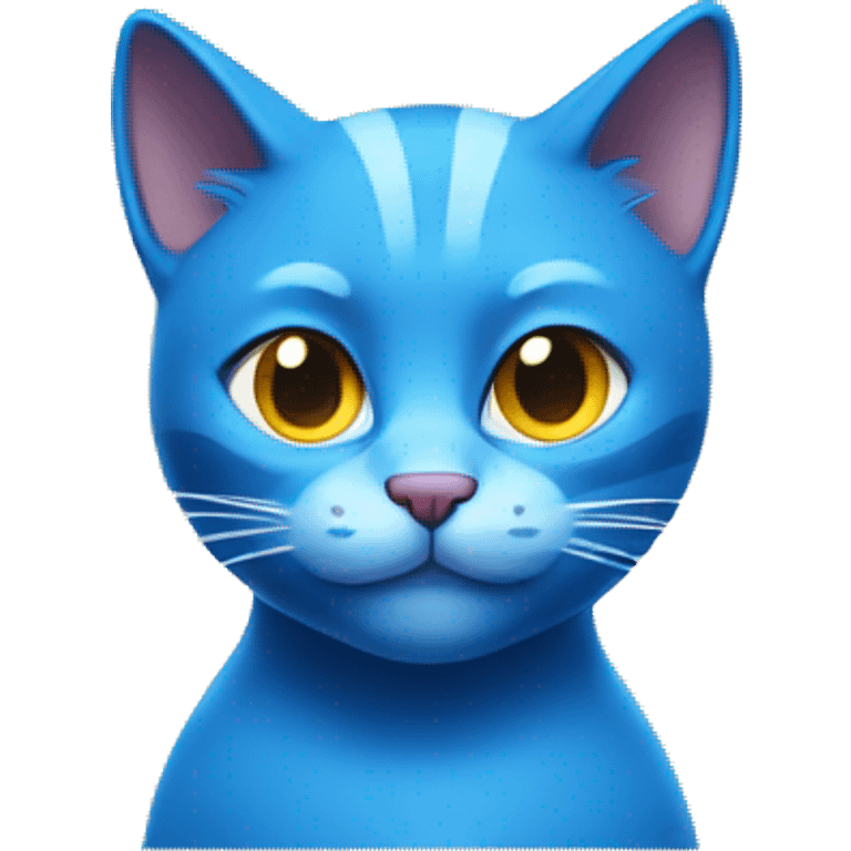 blue cat smirking emoji