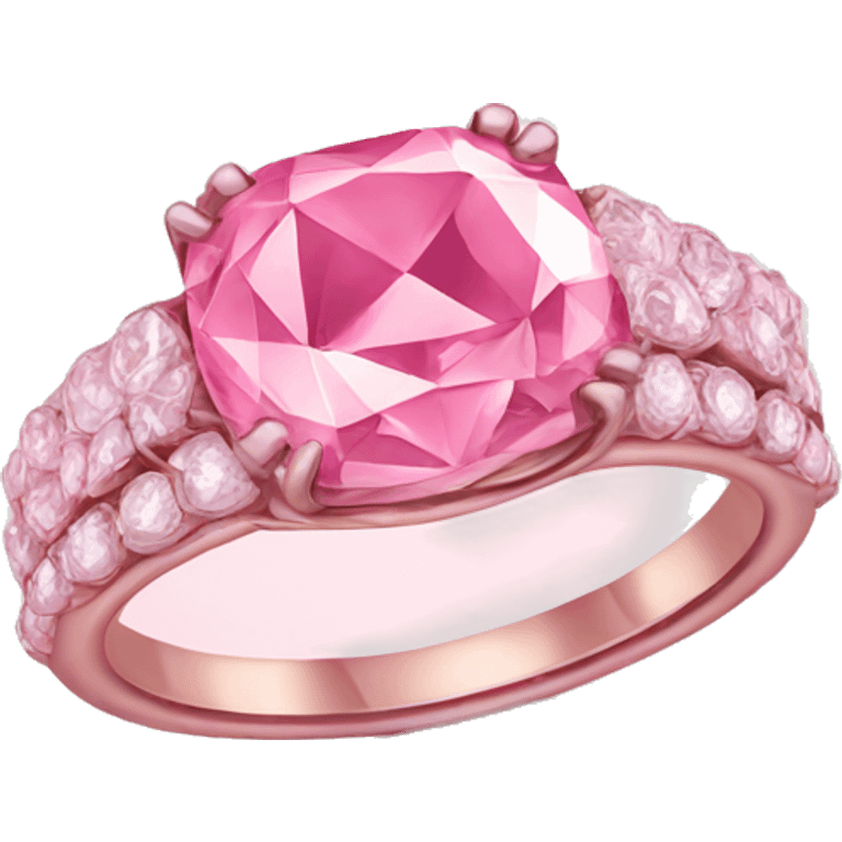 Pink Diamond ring  emoji