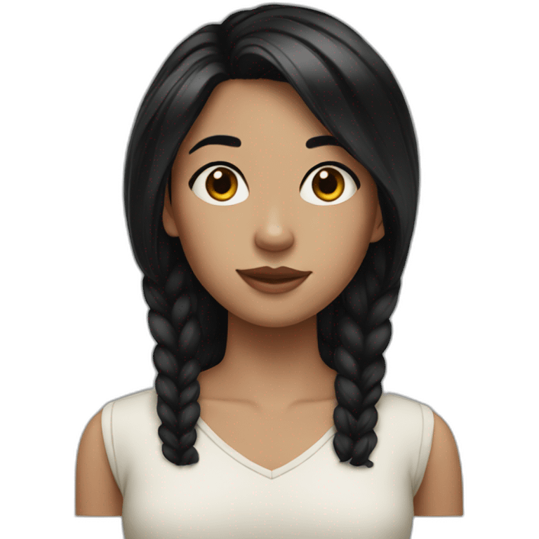 girl with black hair and freckles emoji