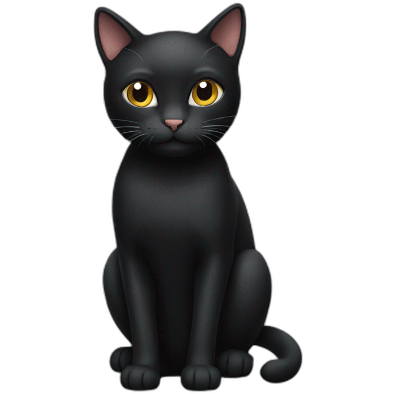 black cat working emoji