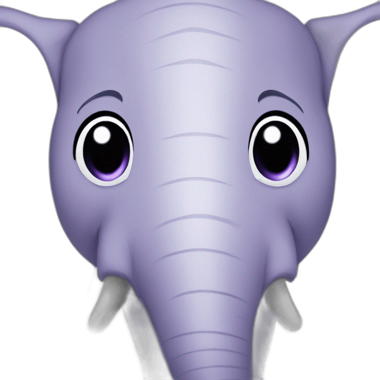 Doudou Éléphant violet emoji