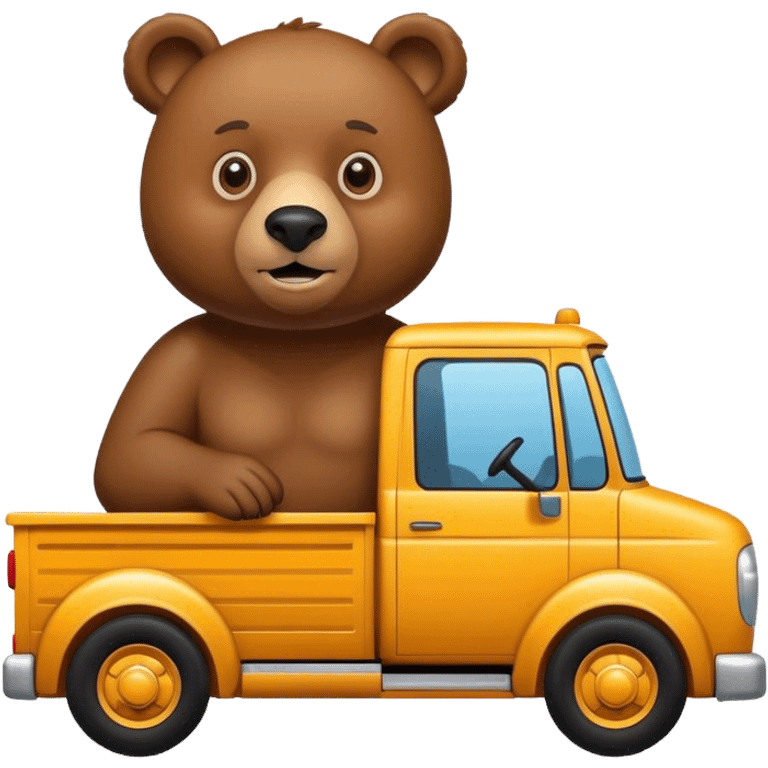 Bear driving truck emoji