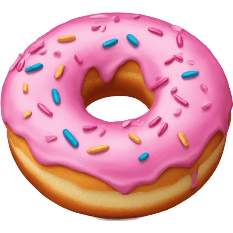 Pink donut cake emoji