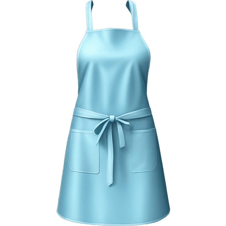 Realistic isolated light blue kitchen apron. emoji