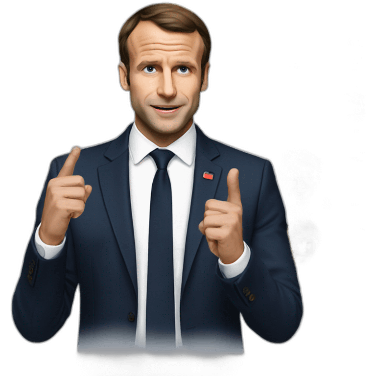 Macron ne sourit pas emoji