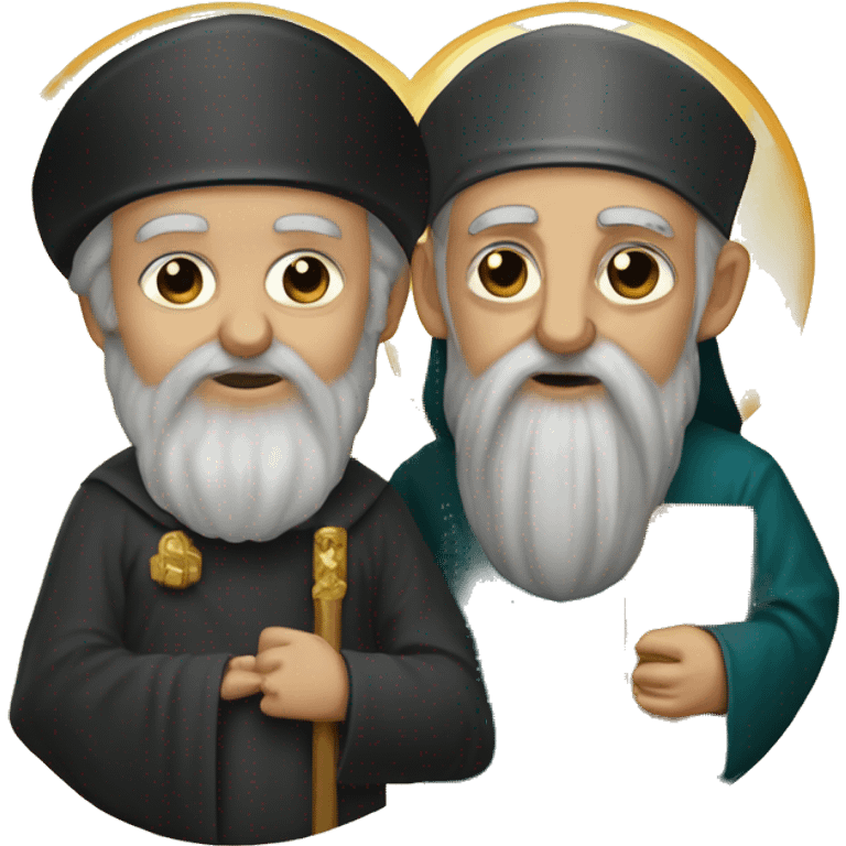 Orthodox Byzantine icon Saint Cyril and Methodius emoji