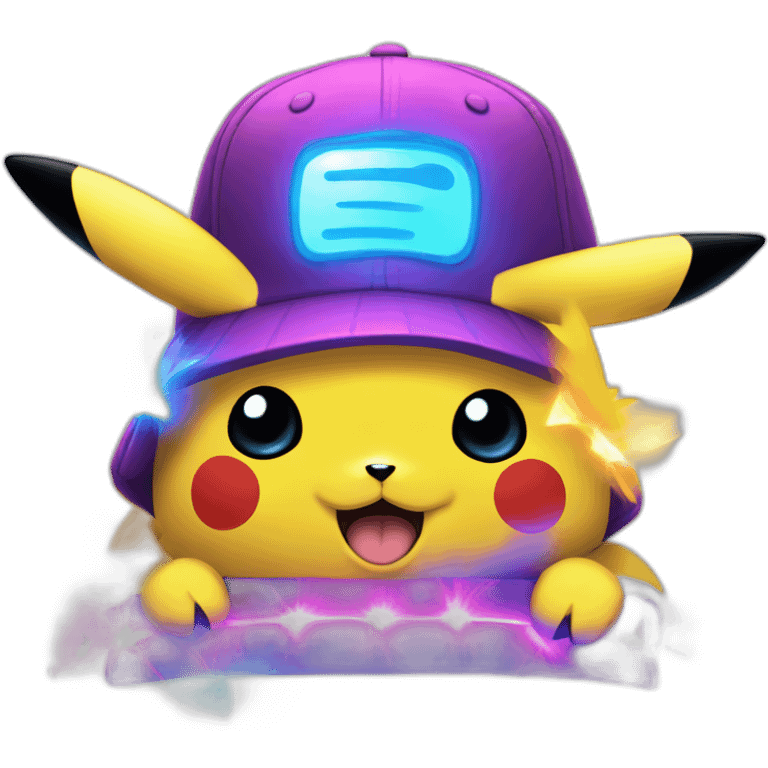 pikachu in rave party emoji