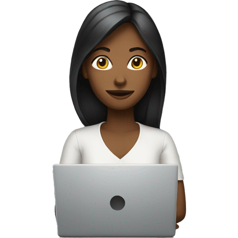 Women behind the Laptop emoji