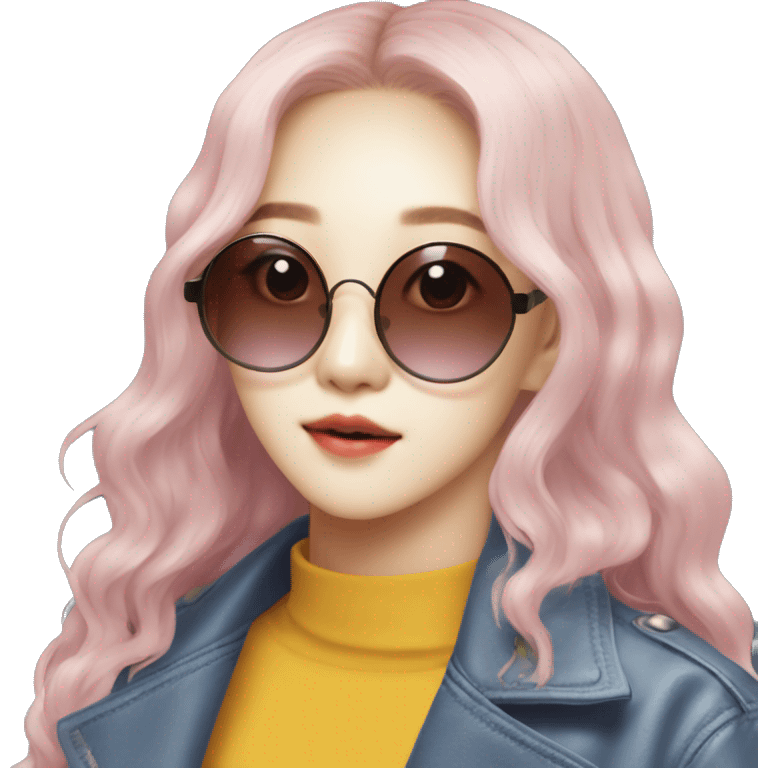 Yuqi gidle kpop with sunglasses emoji