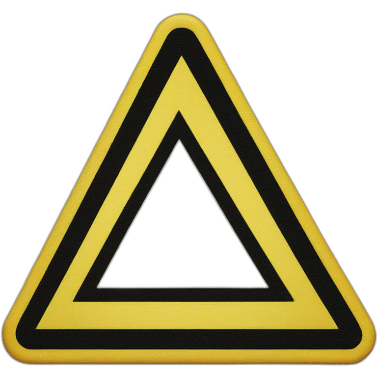 caution yellow triangle sign with black border emoji