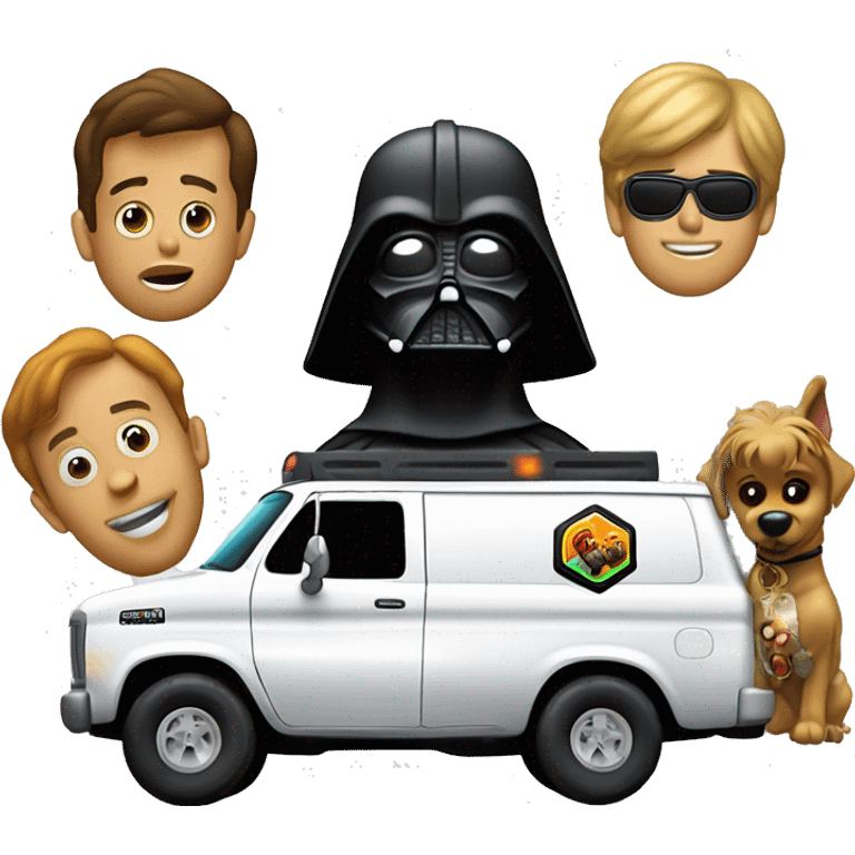 Tonka Toys Darth Vader’s and Scooby Doo’s mystery machine ghost hunters van emoji