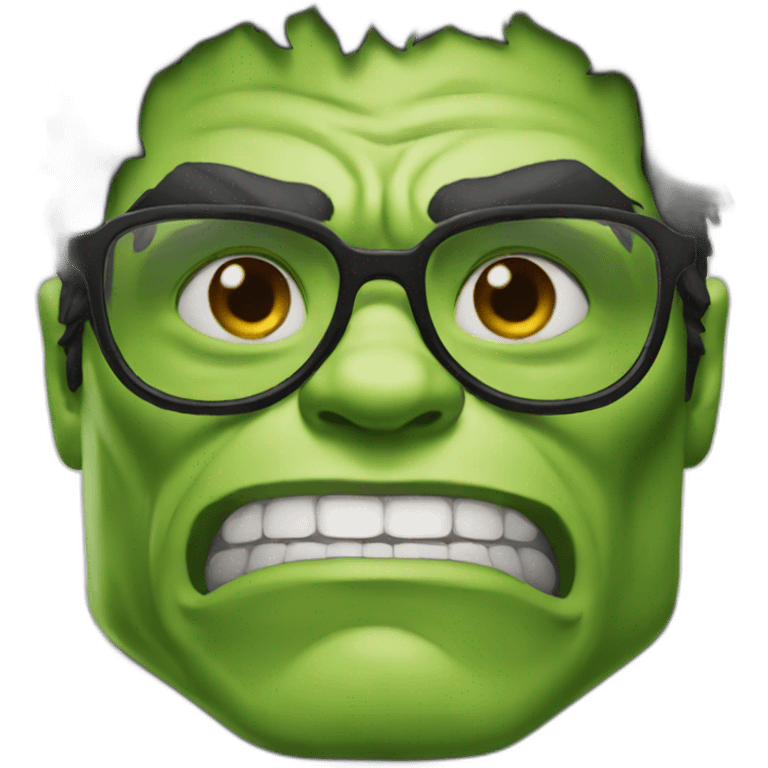 Hulk wearing glasses  emoji