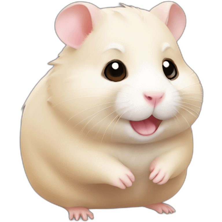 Cute little Chubby Hamster  emoji