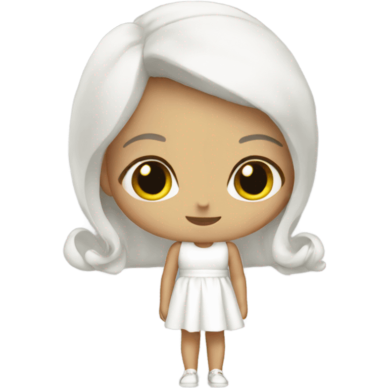 cute short white dress  emoji