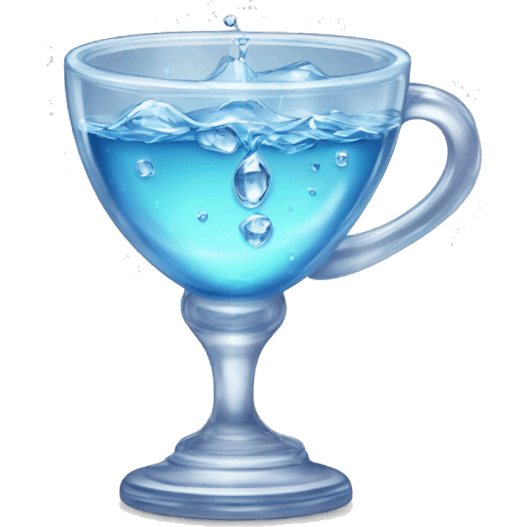 Cup of water poured into a beautiful bejeweled glass  emoji