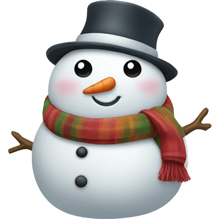 cute chubby snowman emoji