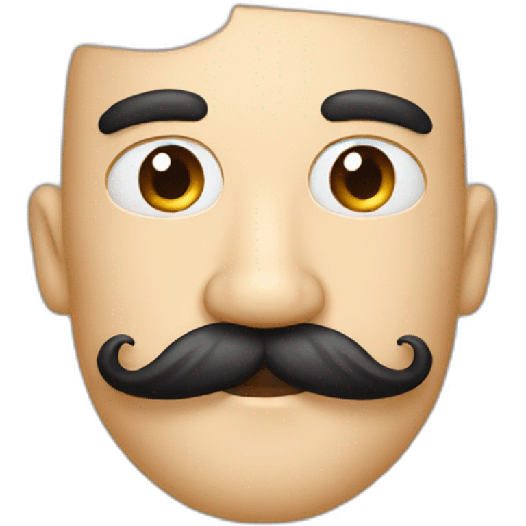 pretty mustache emoji