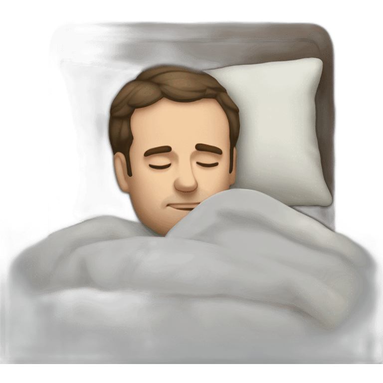 macron sleeping emoji