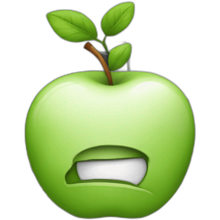 apple computer with 404 error emoji