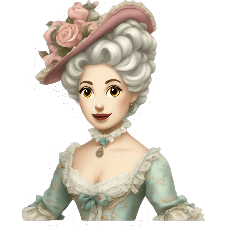 Rococo female fashion emoji