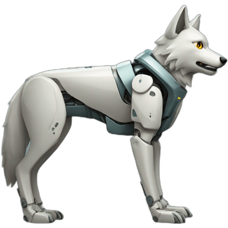 Wolf robot emoji