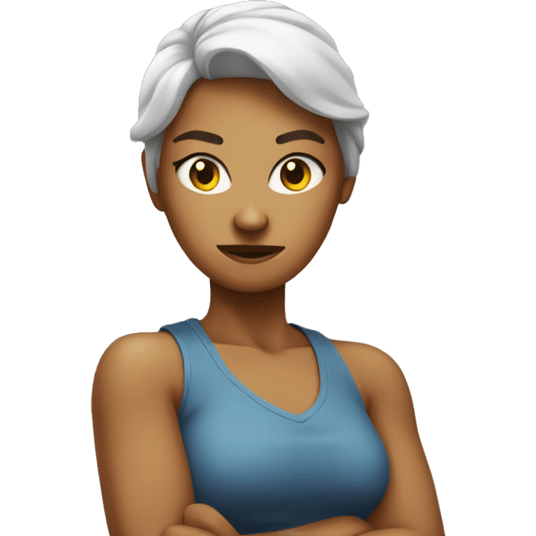 angry arms crossed white woman emoji