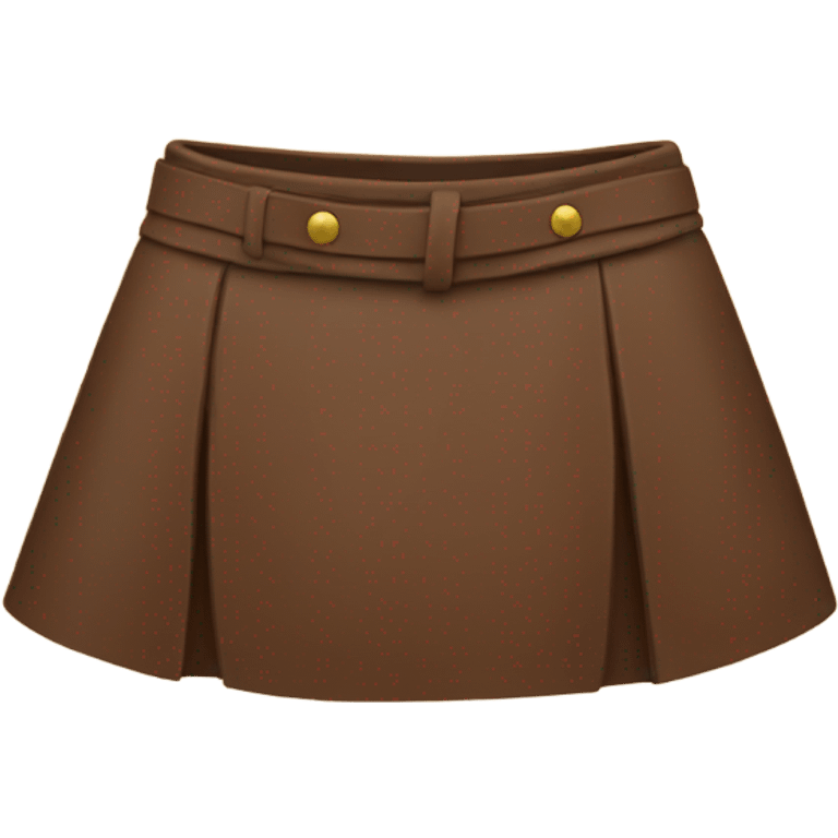 Mini Brown leather skirt  emoji