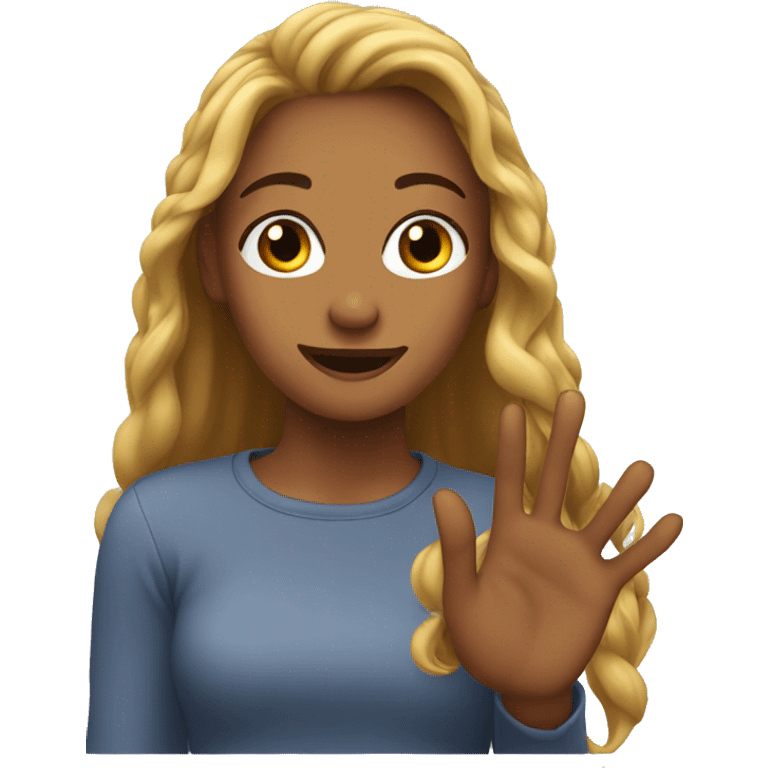 girl flipping her hair with one hand sassy emoji