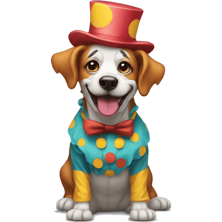 clown dog emoji