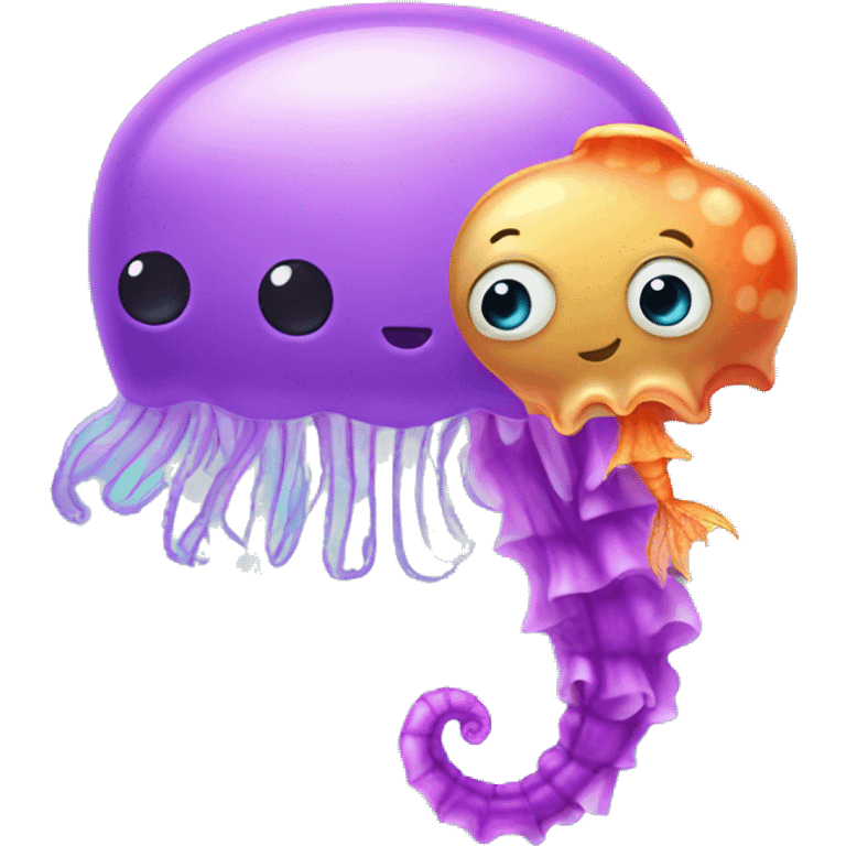 Jellyfish with a seahorse  emoji