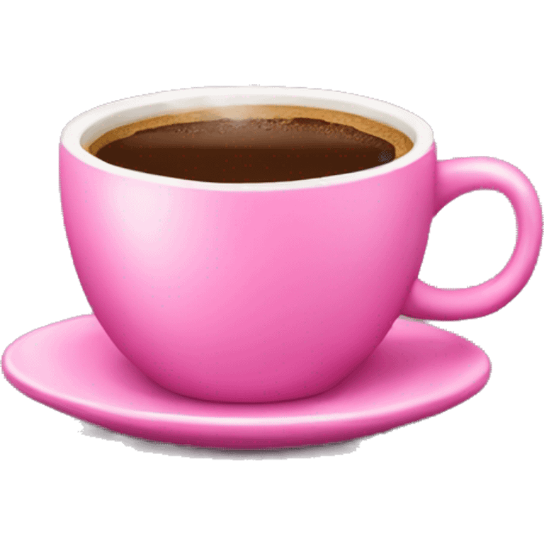 Pink coffee emoji