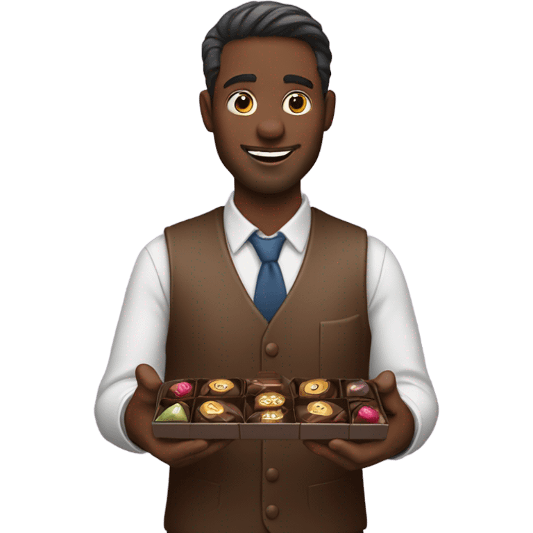 Man with chocolates emoji