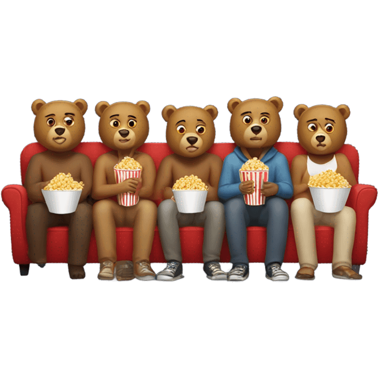 Bears watching a movie  emoji