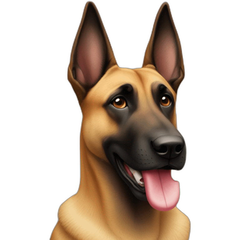 Perro Malinois con cigarro en la boca emoji