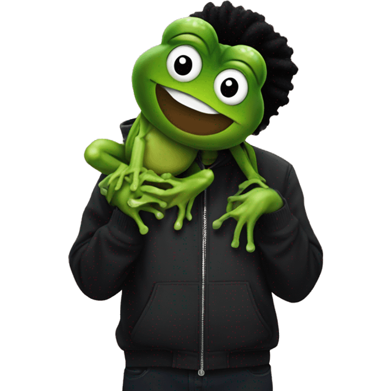 The Weeknd and the frog emoji